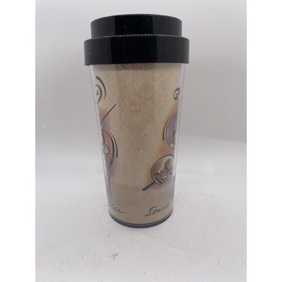 VINTAGE Starbucks Coffee Tumbler Mug With Lid - Couple in Cafe With Dog Classic - Picture 2 of 6